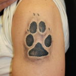Фото тату лапка собаки 12.08.2019 №024 - dog paw tattoo - tattoo-photo.ru