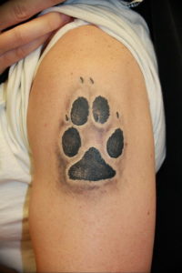 Фото тату лапка собаки 12.08.2019 №024 - dog paw tattoo - tattoo-photo.ru