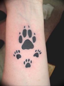 Фото тату лапка собаки 12.08.2019 №029 - dog paw tattoo - tattoo-photo.ru