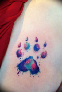 Фото тату лапка собаки 12.08.2019 №038 - dog paw tattoo - tattoo-photo.ru