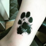 Фото тату лапка собаки 12.08.2019 №041 - dog paw tattoo - tattoo-photo.ru