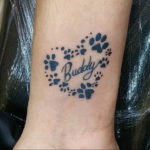 Фото тату лапка собаки 12.08.2019 №042 - dog paw tattoo - tattoo-photo.ru