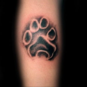 Фото тату лапка собаки 12.08.2019 №052 - dog paw tattoo - tattoo-photo.ru
