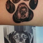 Фото тату лапка собаки 12.08.2019 №053 - dog paw tattoo - tattoo-photo.ru
