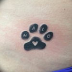 Фото тату лапка собаки 12.08.2019 №055 - dog paw tattoo - tattoo-photo.ru