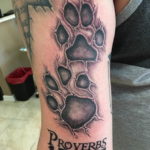 Фото тату лапка собаки 12.08.2019 №057 - dog paw tattoo - tattoo-photo.ru