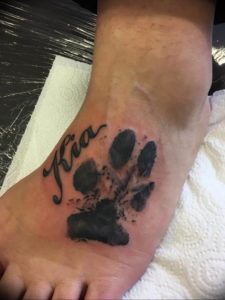Фото тату лапка собаки 12.08.2019 №061 - dog paw tattoo - tattoo-photo.ru