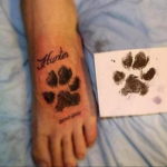 Фото тату лапка собаки 12.08.2019 №062 - dog paw tattoo - tattoo-photo.ru