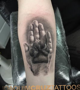 Фото тату лапки 12.08.2019 №029 - paw tattoo - tattoo-photo.ru