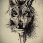 Фото волк тату эскиз 13.09.2019 №001 - wolf tattoo sketch - tattoo-photo.ru