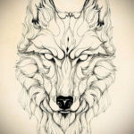 Фото волк тату эскиз 13.09.2019 №002 - wolf tattoo sketch - tattoo-photo.ru
