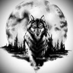 Фото волк тату эскиз 13.09.2019 №006 - wolf tattoo sketch - tattoo-photo.ru