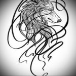Фото волк тату эскиз 13.09.2019 №024 - wolf tattoo sketch - tattoo-photo.ru