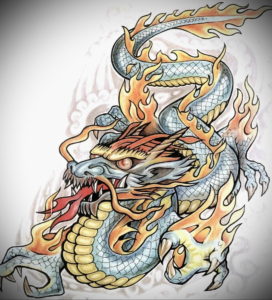 Фото дракон тату эскиз 13.09.2019 №020 - dragon tattoo sketch - tattoo-photo.ru