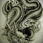 Фото дракон тату эскиз 13.09.2019 №021 - dragon tattoo sketch - tattoo-photo.ru