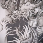 Фото дракон тату эскиз 13.09.2019 №025 - dragon tattoo sketch - tattoo-photo.ru