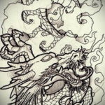 Фото дракон тату эскиз 13.09.2019 №030 - dragon tattoo sketch - tattoo-photo.ru