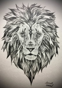 Фото лев тату эскиз 13.09.2019 №004 - lion tattoo sketch - tattoo-photo.ru
