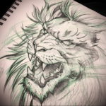 Фото лев тату эскиз 13.09.2019 №020 - lion tattoo sketch - tattoo-photo.ru