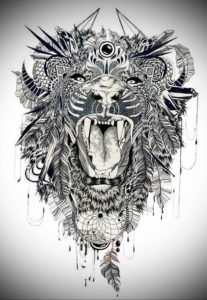 Фото лев тату эскиз 13.09.2019 №023 - lion tattoo sketch - tattoo-photo.ru