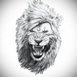Фото лев тату эскиз 13.09.2019 №044 - lion tattoo sketch - tattoo-photo.ru