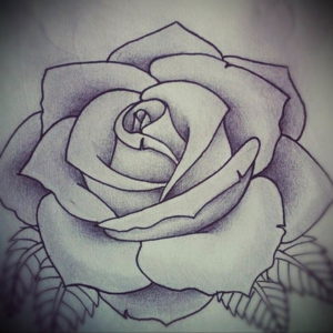 Фото роза тату эскиз 13.09.2019 №001 - rose tattoo sketch - tattoo-photo.ru
