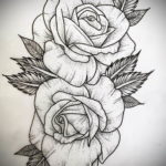 Фото роза тату эскиз 13.09.2019 №004 - rose tattoo sketch - tattoo-photo.ru