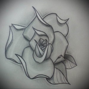 Фото роза тату эскиз 13.09.2019 №031 - rose tattoo sketch - tattoo-photo.ru