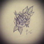 Фото роза тату эскиз 13.09.2019 №045 - rose tattoo sketch - tattoo-photo.ru