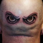 тату глаз на затылке 24.09.2019 №002 -the back of the head tattoo- tattoo-photo.ru