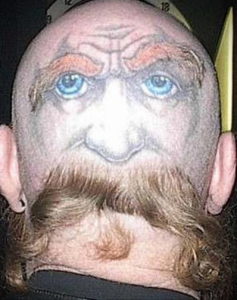 тату глаз на затылке 24.09.2019 №005 -the back of the head tattoo- tattoo-photo.ru