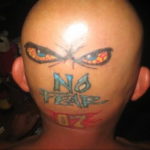 тату глаз на затылке 24.09.2019 №019 -the back of the head tattoo- tattoo-photo.ru