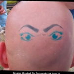 тату глаз на затылке 24.09.2019 №020 -the back of the head tattoo- tattoo-photo.ru