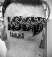 тату надписи на затылке 24.09.2019 №005 -the back of the head tattoo- tattoo-photo.ru