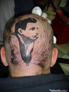 тату на затылке для мужчин 24.09.2019 №031 -the back of the head tattoo- tattoo-photo.ru