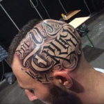 тату на затылке для мужчин 24.09.2019 №044 -the back of the head tattoo- tattoo-photo.ru