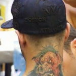 тату на затылке и шее 24.09.2019 №028 -the back of the head tattoo- tattoo-photo.ru