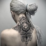 тату на затылке и шее 24.09.2019 №029 -the back of the head tattoo- tattoo-photo.ru