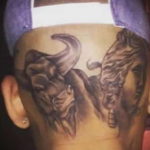 тату на затылке и шее 24.09.2019 №032 -the back of the head tattoo- tattoo-photo.ru