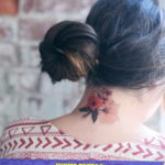 тату на затылке и шее 24.09.2019 №042 -the back of the head tattoo- tattoo-photo.ru