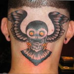 фото татуировки на затылке 24.09.2019 №010 -the back of the head tattoo- tattoo-photo.ru