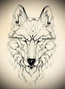 Фото волк тату эскиз 13.09.2019 №002 - wolf tattoo sketch - tattoo-photo.ru