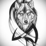 Фото волк тату эскиз 13.09.2019 №004 - wolf tattoo sketch - tattoo-photo.ru