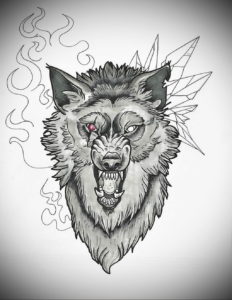 Фото волк тату эскиз 13.09.2019 №015 - wolf tattoo sketch - tattoo-photo.ru