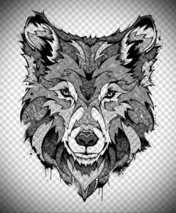 Фото волк тату эскиз 13.09.2019 №022 - wolf tattoo sketch - tattoo-photo.ru