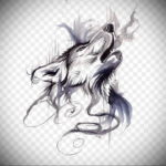 Фото волк тату эскиз 13.09.2019 №025 - wolf tattoo sketch - tattoo-photo.ru
