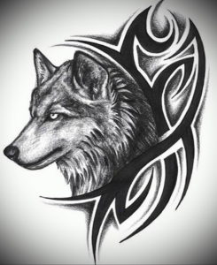 Фото волк тату эскиз 13.09.2019 №026 - wolf tattoo sketch - tattoo-photo.ru
