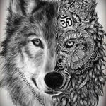 Фото волк тату эскиз 13.09.2019 №028 - wolf tattoo sketch - tattoo-photo.ru