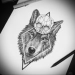 Фото волк тату эскиз 13.09.2019 №033 - wolf tattoo sketch - tattoo-photo.ru