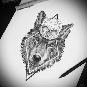 Фото волк тату эскиз 13.09.2019 №033 - wolf tattoo sketch - tattoo-photo.ru
